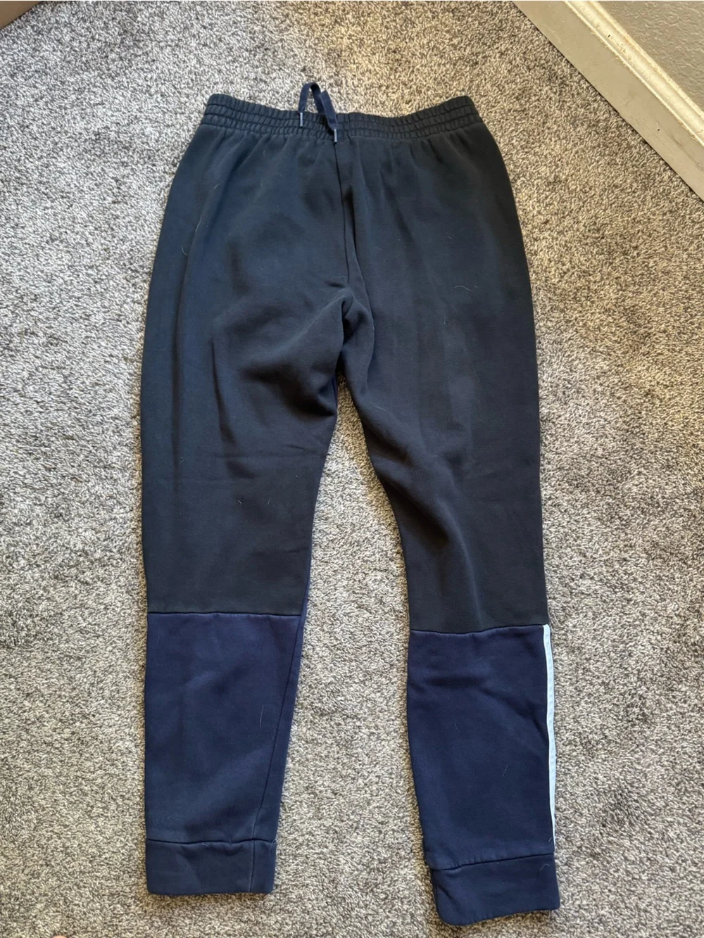 Adidas Essentials Colorblock Tapered Fleece Pants - Navy/Black